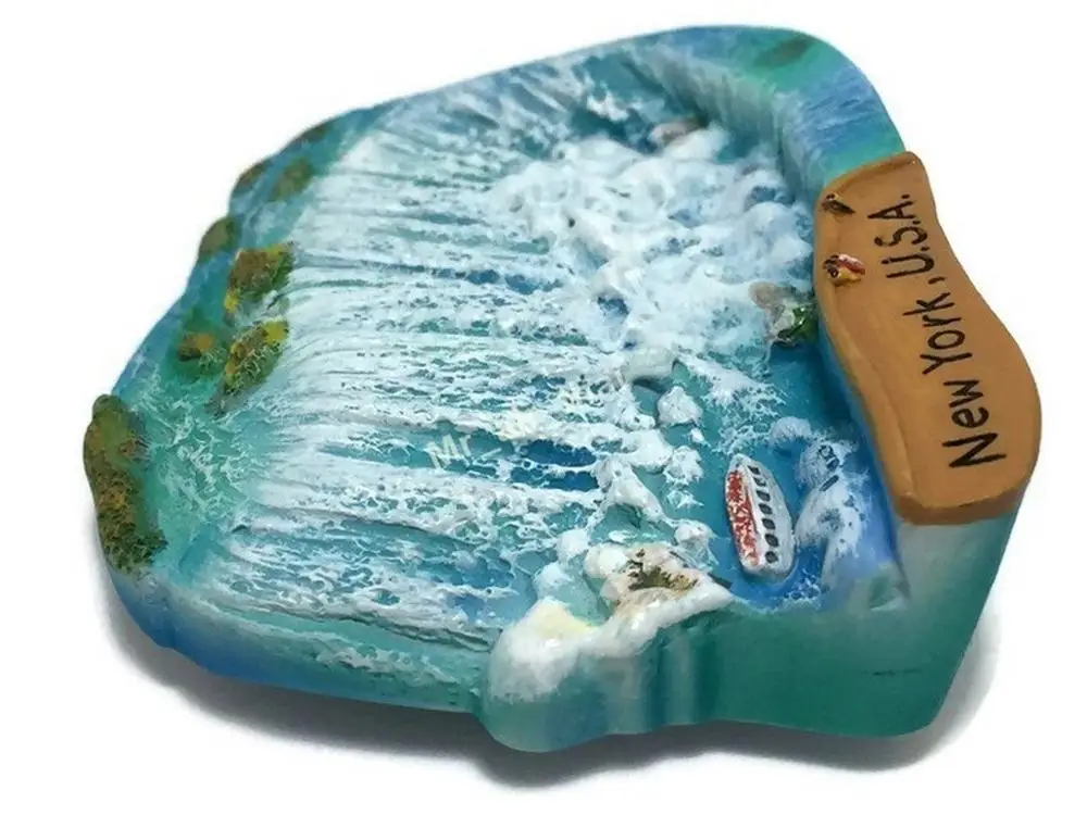 Magnete Da Frigorifero 3D Cascate Del Niagara Con Alce, In Resina, Souvenir Turistico 7x8 Cm, Fatto A Mano