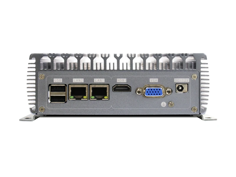 Fanless Mini Pc Box Pc Core I3-4005U 1.7Ghz 2 Ethernet Pcie  6 Rs232 Aes-Ni Linux Mini Pc