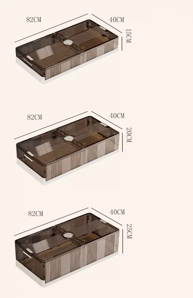 homyfort Set di 2 Organizzatore Scarpe Sottoletto con Coperchio