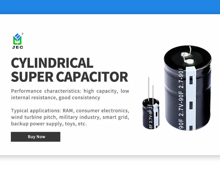 2.7V 5.5V 12V 4.7F 6.8F 350F 500F 3000F 5000F 10000F Farad Capacitors Battery Pack Modular Type Ultra Super Capacitor For Dc