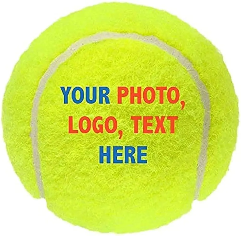 Custom Printed Logo Branded Professional Personalized Beach Training Throwing Practice Rubber Pet Dog Playing Tennis Ball