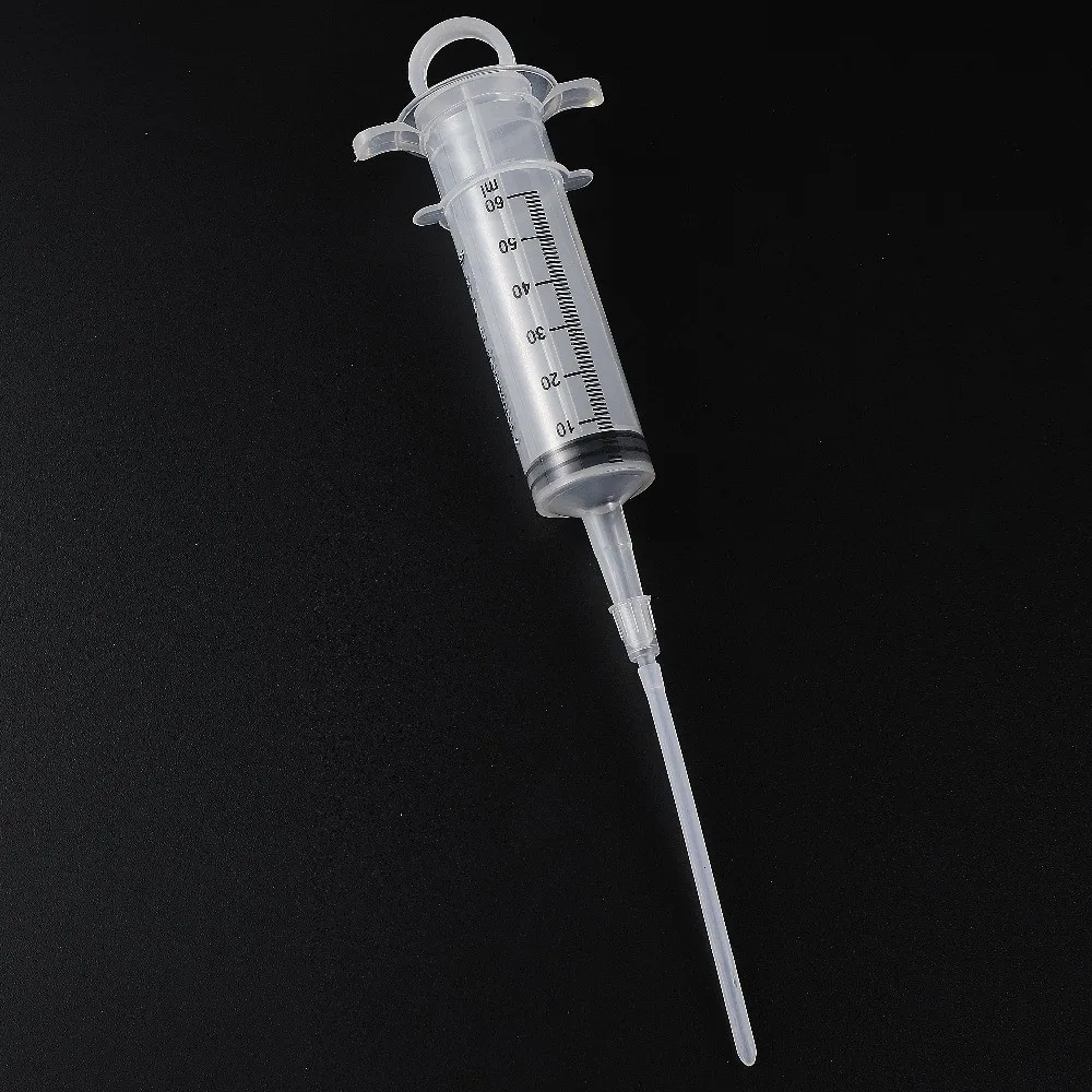 60ml Feeding Syringe Liquid Medicine Injector Cat Dog Bird Food Grade Silicone Tube Animal Syringe