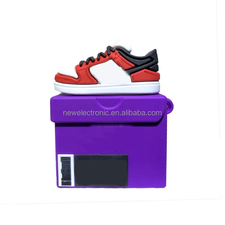 Wholesale 2021 Hot Selling Fashion Silicone Sneaker Shoe Box AJ case for Airpods 1 2 3 Pro for Air pod