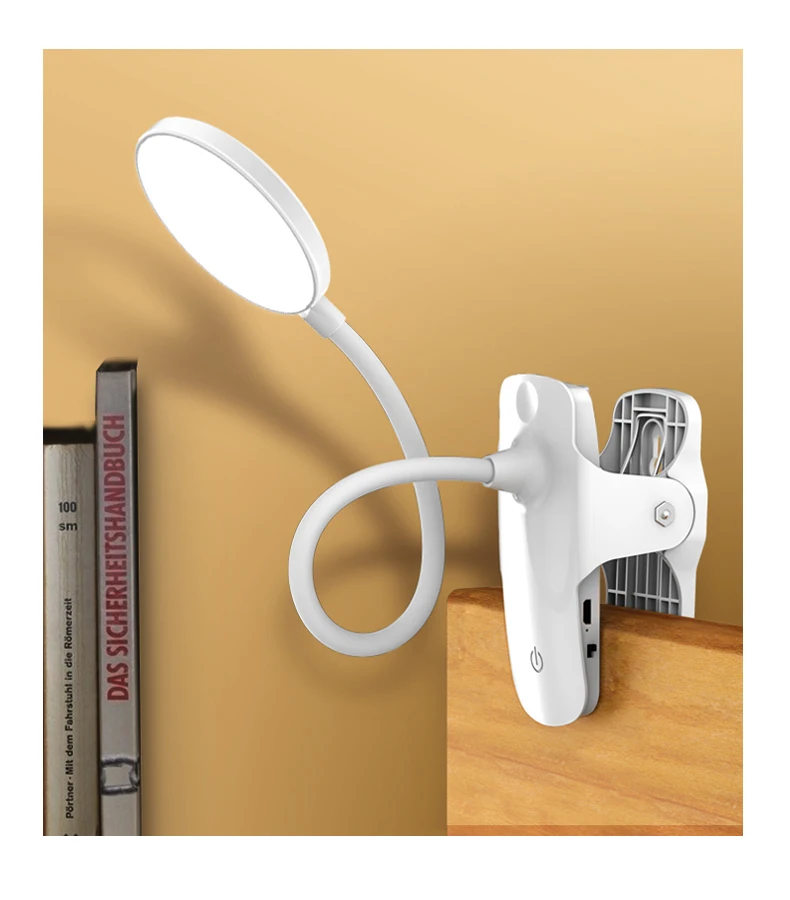 Cold light minimalist led reading desk lamp bedroom desk lamp desktop study creative clip small table lamp
