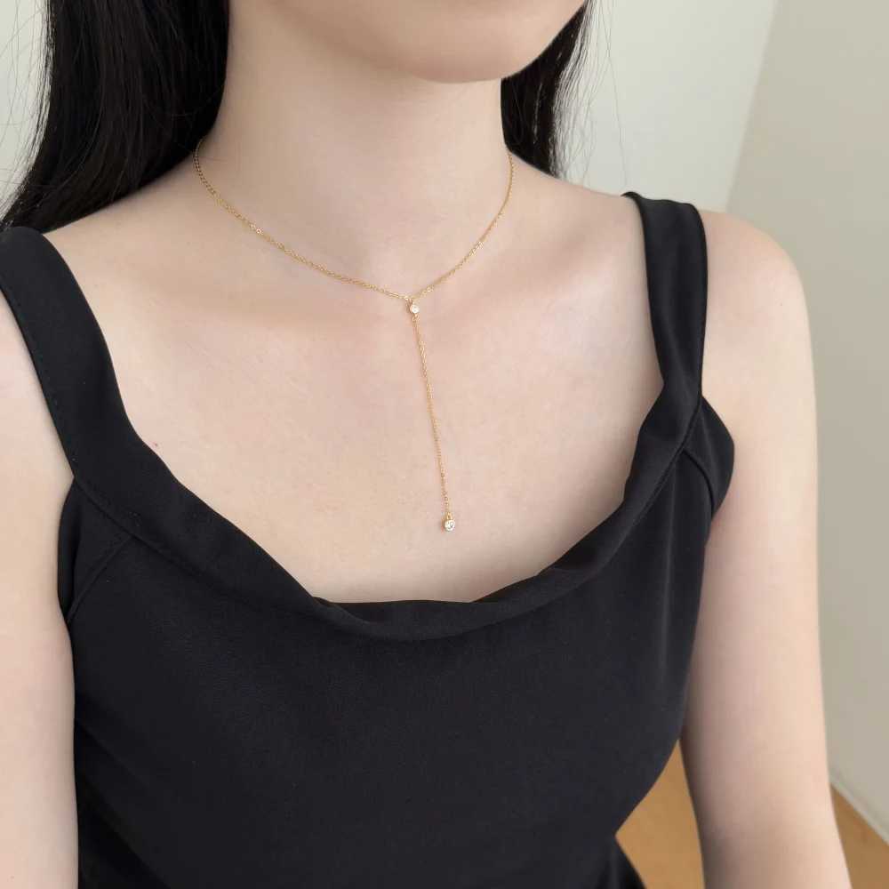 KAKODIY Women's Necklace Rhodium 18K Gold Plated Exquisite Water Drop Necklace Women's Fashion Pendant Necklace Women's Jewelry Gift detail 6