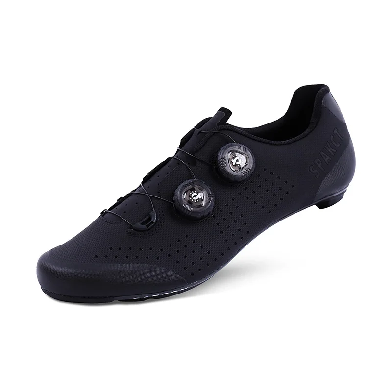 Brand Series Men's Women's Carbon Fiber Road Bike Cycling Lock Shoes Breathable Heat-Dissipating Double Knob Lock Shoes Sports