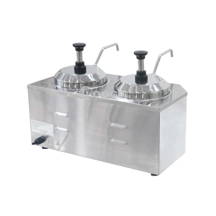 Good Insulation Electric Cheese Condiment Sauce Warmer Hot Fudge Warmer Dispenser  Machine