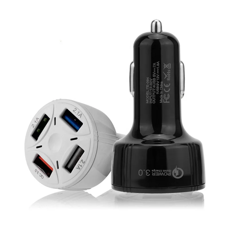 Cantell Qc3.0 Car Charging Accessories 4usb Car Charger Adapter 4 Usb