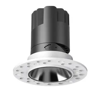 Modern Style SKD COB LED Downlight Aluminum Body Circular Ceiling Light Adjustable Angle Embedded Spotlight