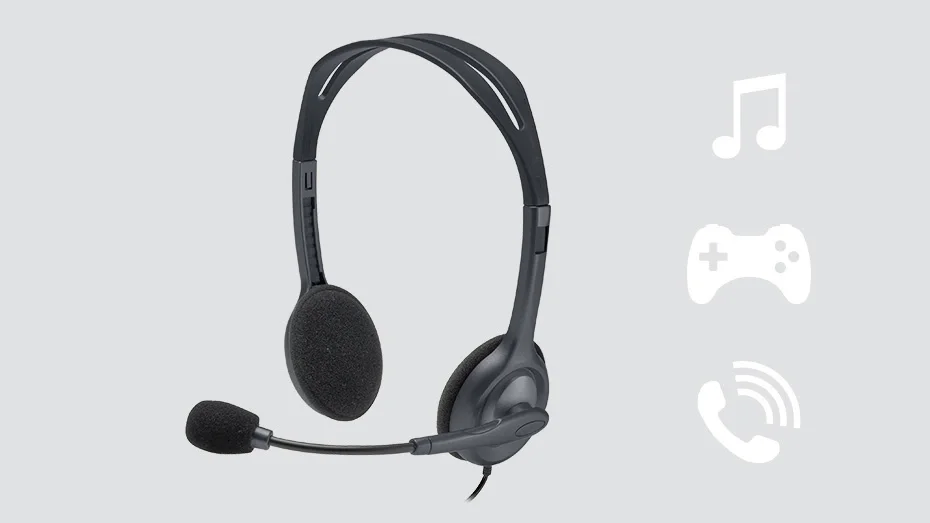 Logitech H111 Headset Wired, Noise Cancelling, and Waterproof