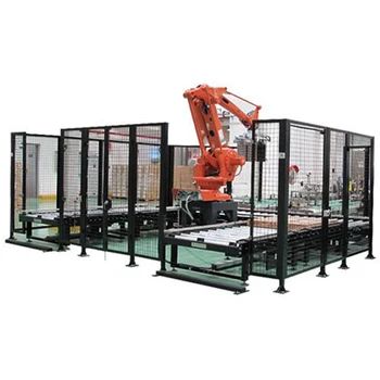 KZFM-600 All-in-one Automatic case erector loader sealer labeling robotic palletizer robot carton packing packaging machinery