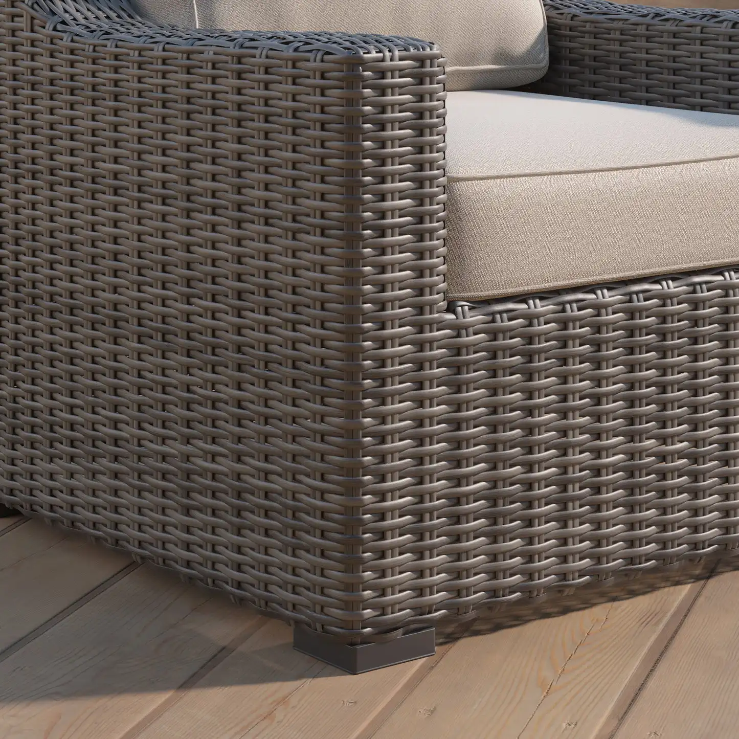 Luxury Outdoor Weatherproof Wicker Loveseat Patio Set