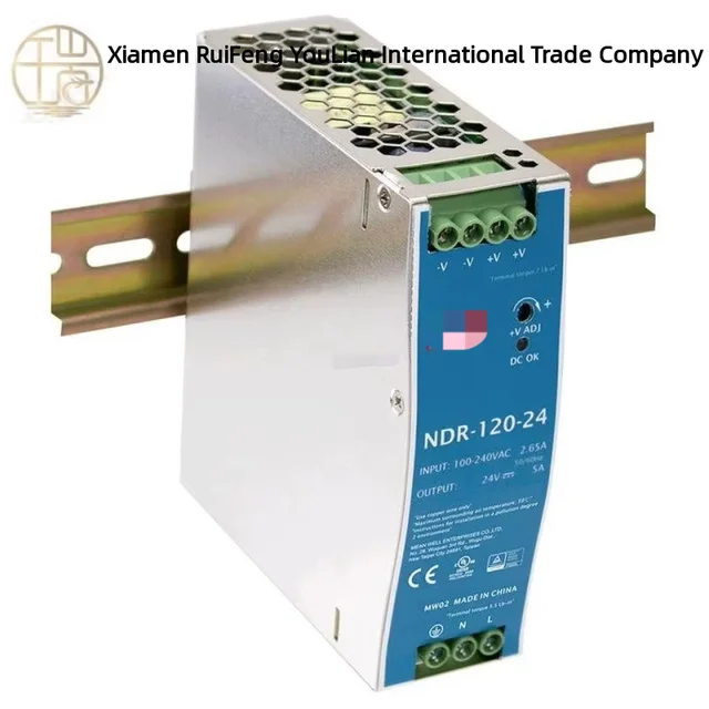 Ndr-120-12 120w 12v 10a Din Rail Power Supply Din-rail New Original Ready Stock Industrial Automation Pac Dedicated Plc