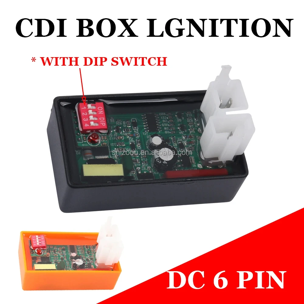 Racing CDI Programmable CDI for Motorcycle Ignition System 6 Pin DC CDI Box DIP Switch for CG200 FT 180 200 CG 150 200 RT 250