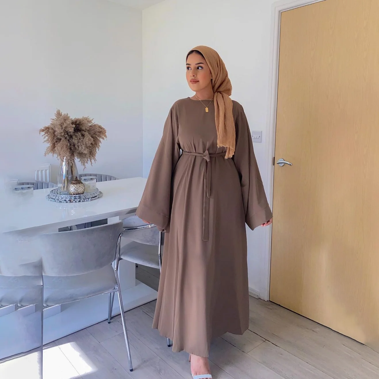 brown hijab dress Luxury Soft Chiffon Hijab in Chestnut Brown Online main image 1
