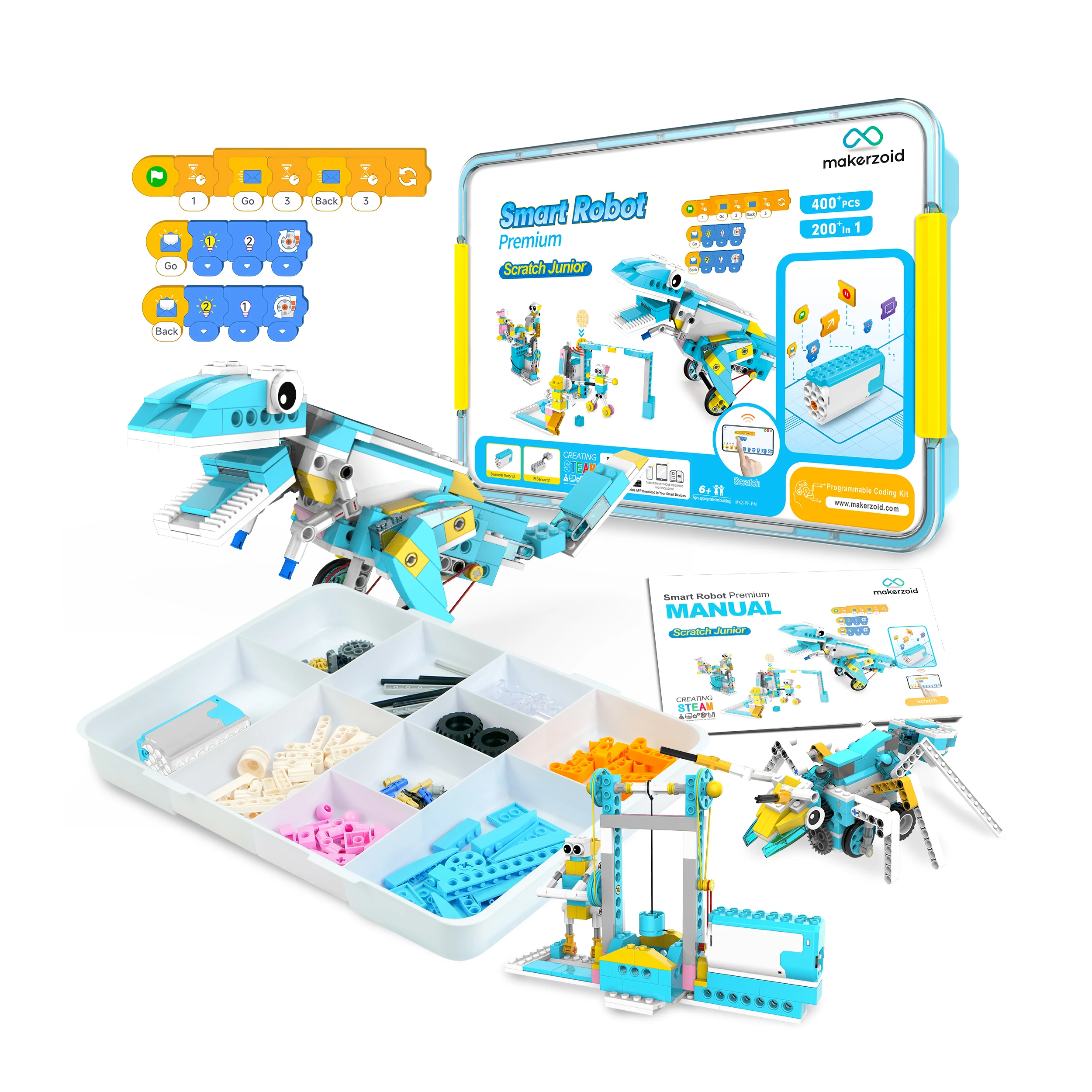 Coding Building A Robot From Scratch Makerzoid 200-in-1 Scratch