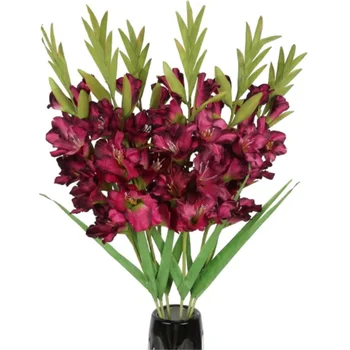 Artificial Flowers Silk Gladiolus Long Stem Bouquet Home Wedding Table Centerpiece for Home Wedding Office Decoration