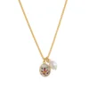 Collana di perle con pittura a olio dorata