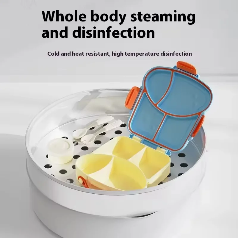 Portable 4 Compartment Tray School Lunchbox Cute Cartoon Design Microwave & Dishwasher Safe BPA Free