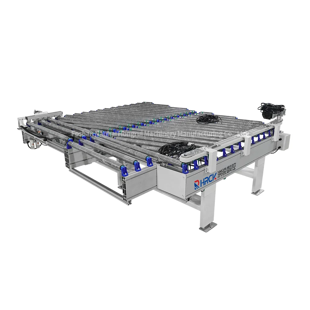 Hongrui Industrial Workshop Factory Powered Roller Conveyor For Full Automatic Connection Of 2 Edge Banding Machine