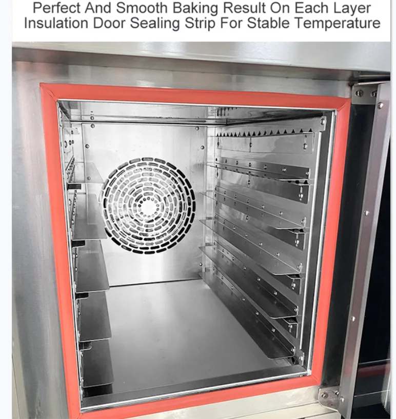 Full Size Built-in Kitchen Hot air Electric Ovens Big Energy Saving Convection Oven 5 Trays 10 Grid Sublimation Stainless Steel - Image 5