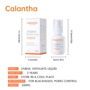 2% Salicylic Acid BHA Organic Face Serum Vegan Liquid Exfoliant Toner Nose Skin Perfecting Peeling Solution Whitening Lightening