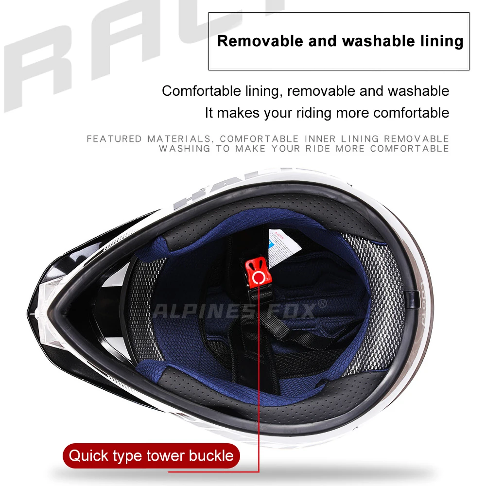 ALPINES FOX Motorcycle Helmet DOT Mountain Bike Off Road Casco Men Woman Unisex Downhill Motocross Racing Helmet M-XXL