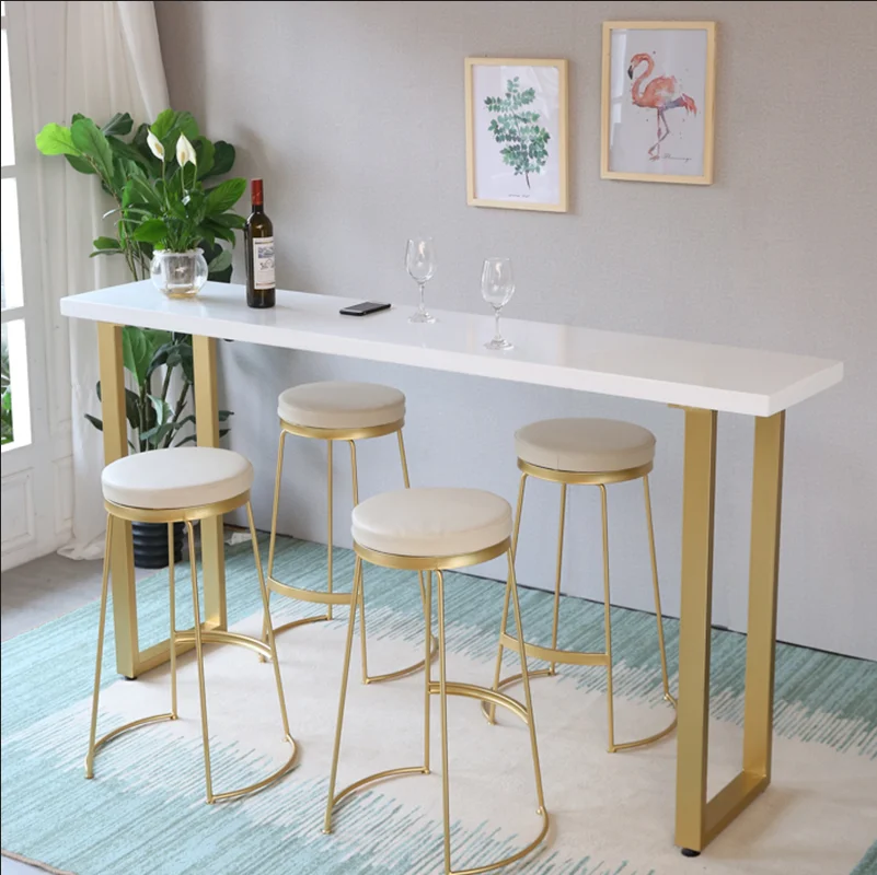 white marble top bar table