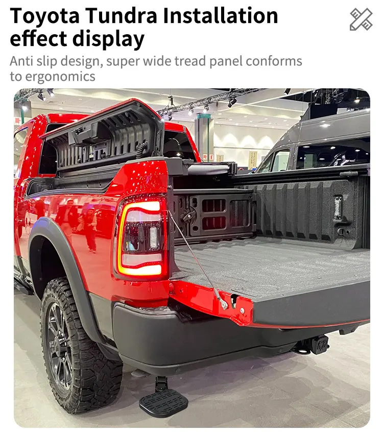 Custom Rear Bed Step Retractable Bumper Truck Tailgate Step for DODGE RAM 1500 Electric Behind Step factory