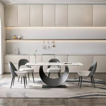 Modern Dining Room Sintered Stone Dining Table Set For Home Furniture Dinning Tables with Chairs