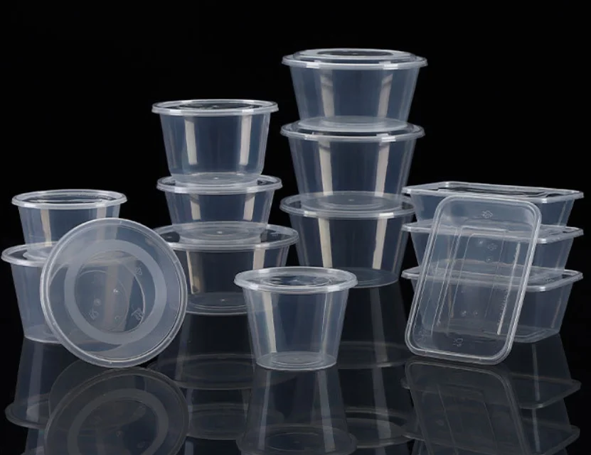 Custom degradable transparent plastic bowl wrap bowl with lid