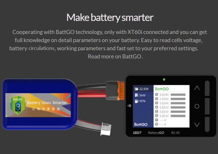 ISDT BG-8S Smart Battery Checker Balancer Receiver Signal Tester Quick Charge Function supplier