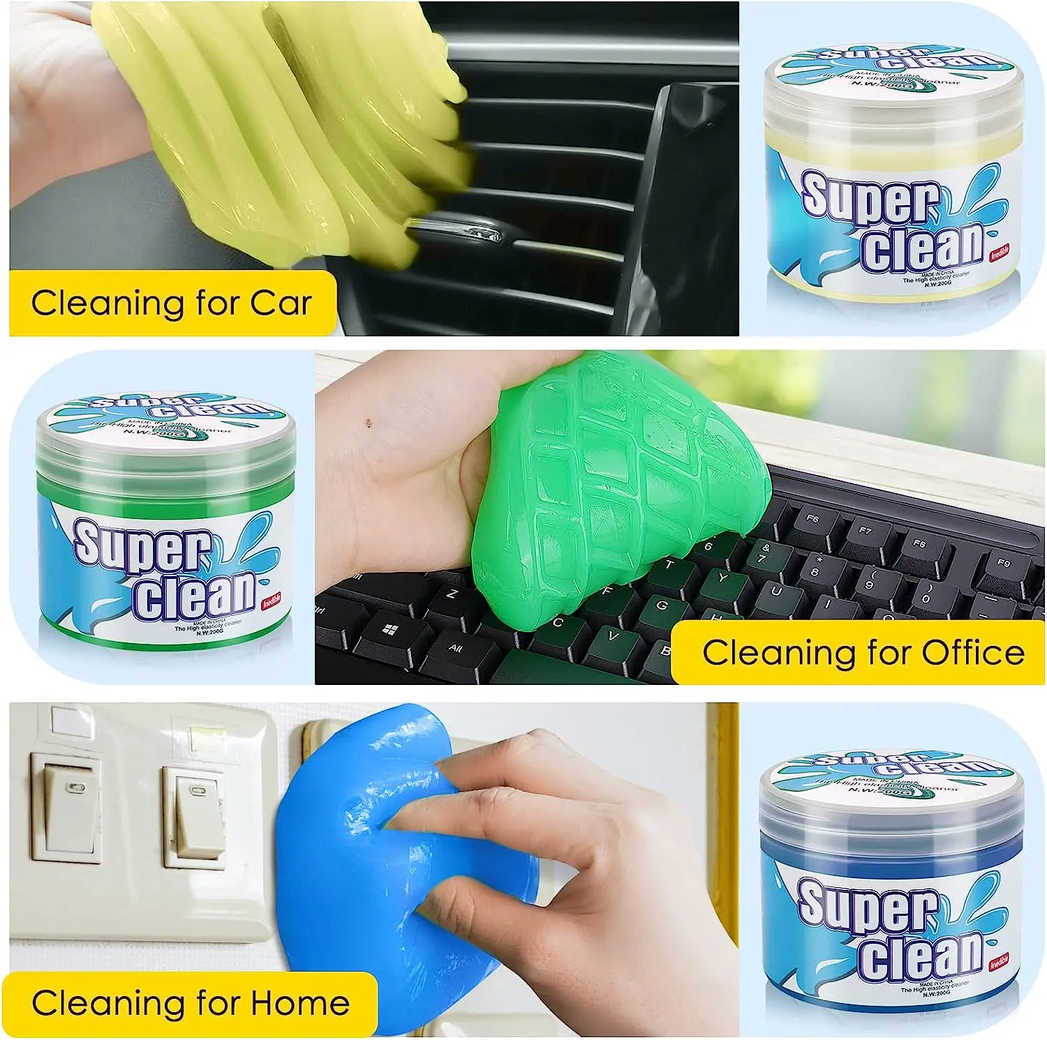 70g/160g Convenient Jelly Magic Cleaning Gel Repeated Use Super Clean