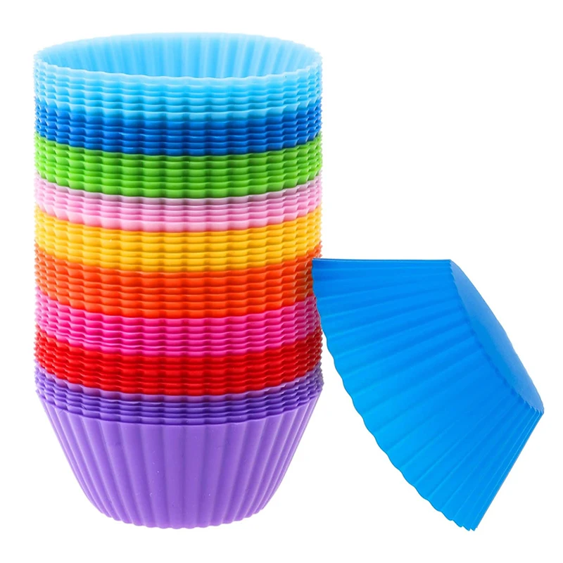 custom colorful different shape silicone cupcake liners baking mold reusable baking cup nonstick pastry muffin cups molds