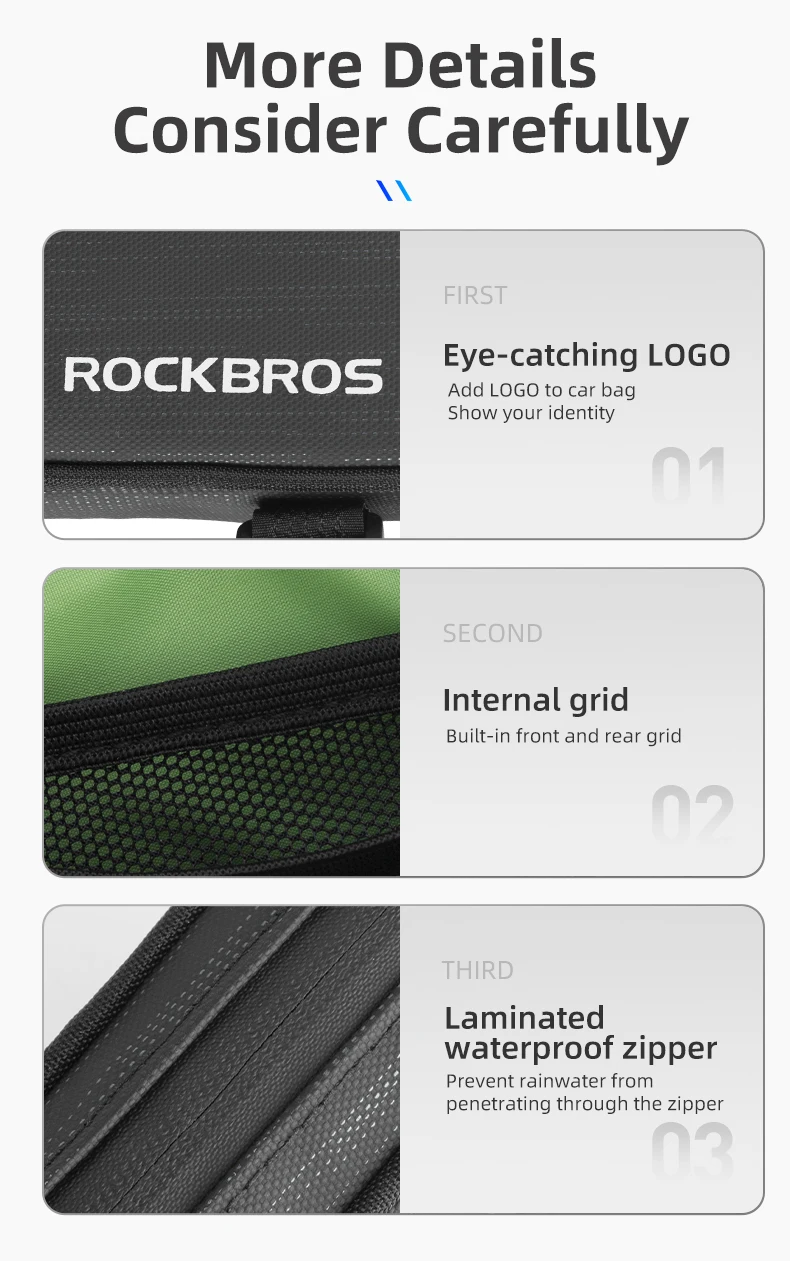 ROCKBROS Waterproof Triangle Bicycle Frame Large Capacity Quick Release Bag_voghion.com