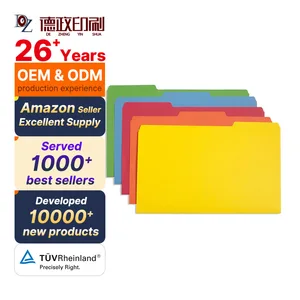 Wholesale Better Office Products A4 A5 Two Pocket  Assorted Colors 300gsm Manila File Folders