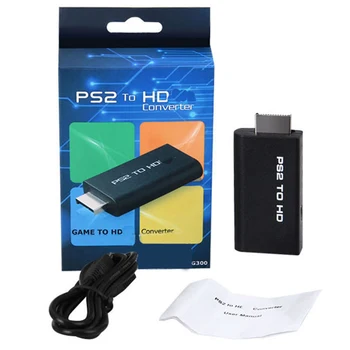 PS2 To HD Audio Video Converter Adapter USB Cable AV Converter With 3.5MM Audio Output PS2 To HD