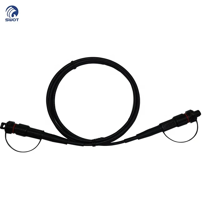 IP68 Waterproof Jumper Preconnectorized Round Fiber Optic Drop Cable 5.0MM With Hauwei SC APC Connector