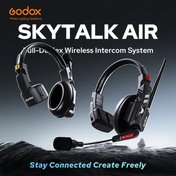 GODOX SkyTalk Air 2.4G Full-Duplex Wireless Intercom System Lightweight Portable Headsets Microphone Expanded Team Talk 5 Users detail image