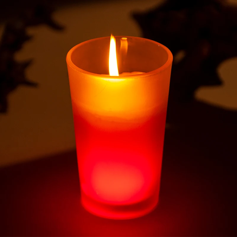 Party Led Colour Changing Aromatic Candles Home Fragrance Scented Luxury Battery Operated Flameless Candles With Glass Jar
