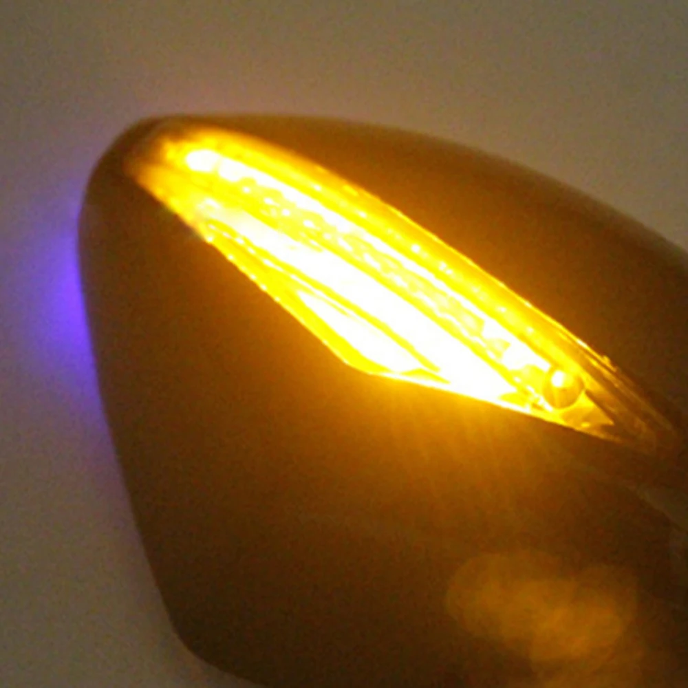 Universal Motorcycle Rear View Mirror 12V LED Turn Lights Side Mirrors Motorbike Rearview Mirror With Turn Signal Black