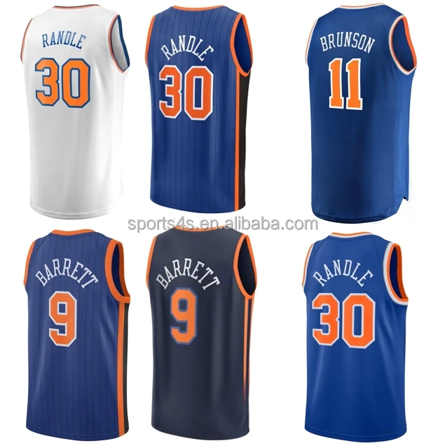 Дешевый высококачественный трикотаж 17 Jalen Brunson 30 Julius Randle 9 RJ Barrett 4 розовые баскетбольные костюмы для мужчин