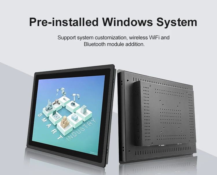 Fanless Industrial Tablet 15 Inch X86 Gen2/3/4 I7 Embedded Flat Pure Touch Screen AMD DDR4 Industrial All-in-One Panel PC