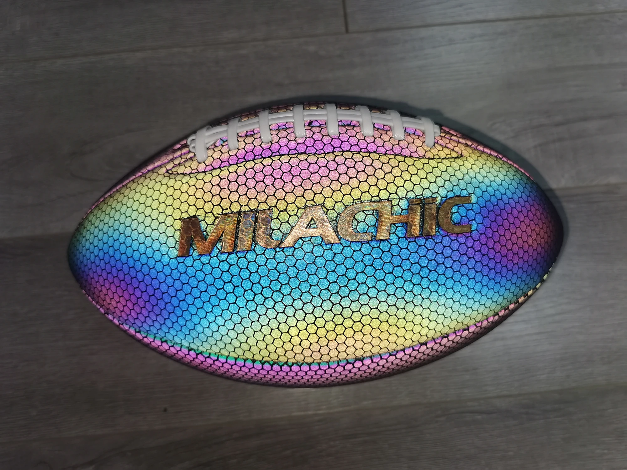 Holographic Glowing Reflective American Football Rugby Ball - China American  Football and Reflective American Football price