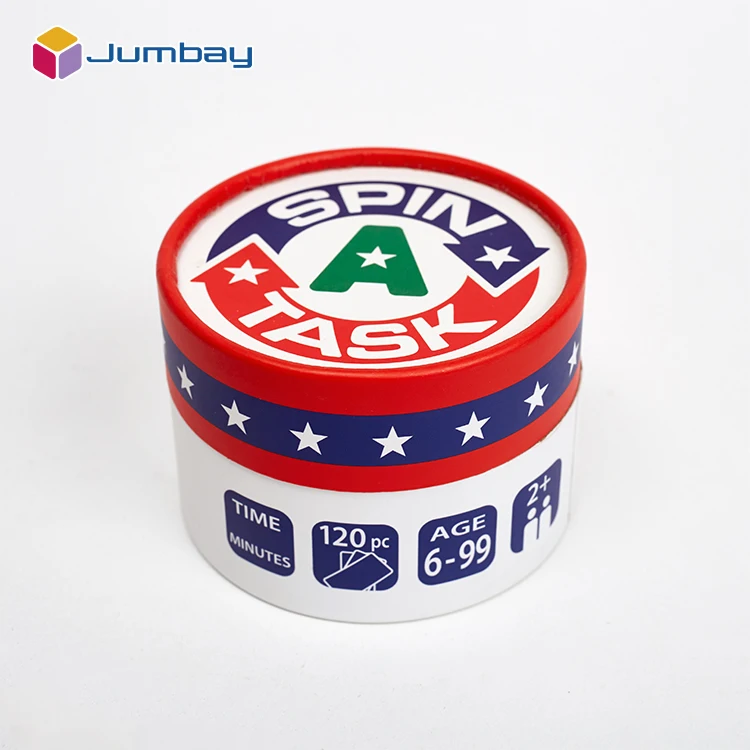Custom Logo Print Kid Card Game for Set Plastic Playing Cards with round Holder for Kids