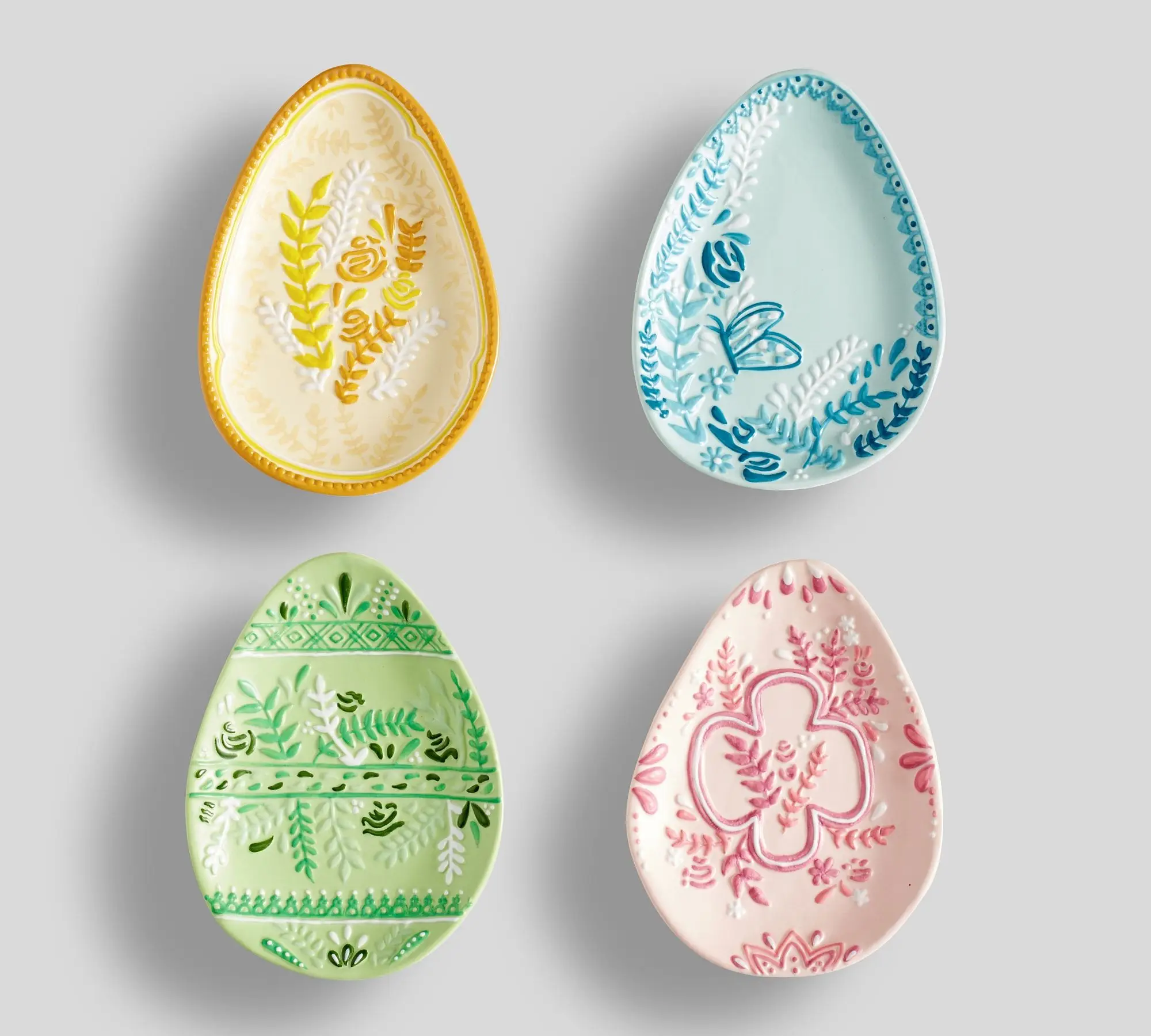 Colorful Custom Ceramic Tableware Porcelain Easter Egg Appetizer Plates