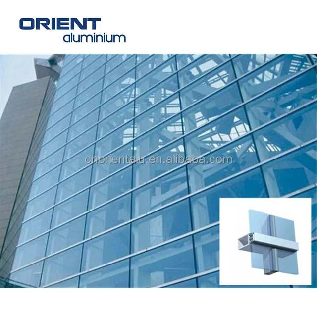 Curtain Wall Engineering Steel Structure And Glass Curtain Wall,Glass ...
