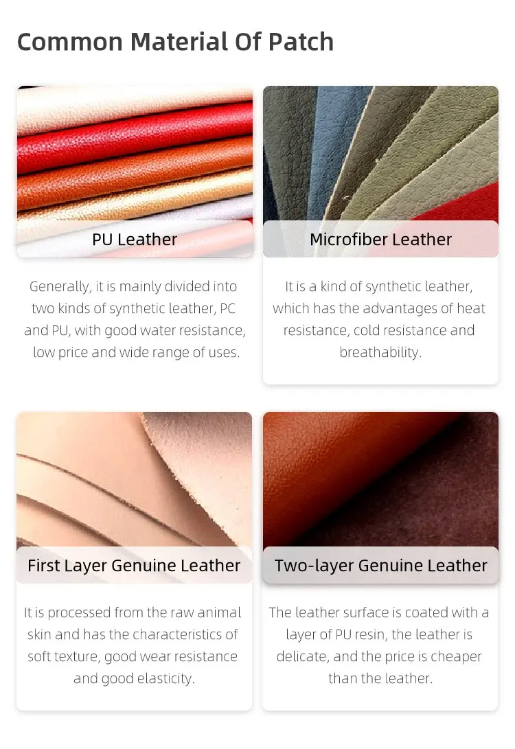 Personalized Embossed Leather Patch Wholesale Custom Leather Patch For