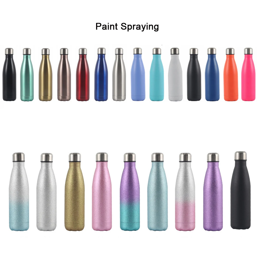 Stainless Steel Cola Bottle 304 Thermos Cup Double Layer Sports Water ...