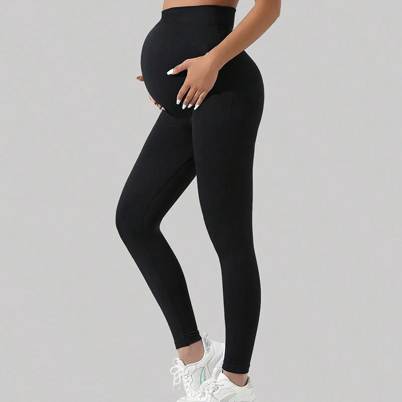 product 2024 customized logo womens crimping running maternity yoga wear seamless 2 piece yoga leggings gym workout wear-60